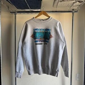 1998 CIF Swimming Final Crewneck Sweatshirt in Gray and‎ Blue Graphics